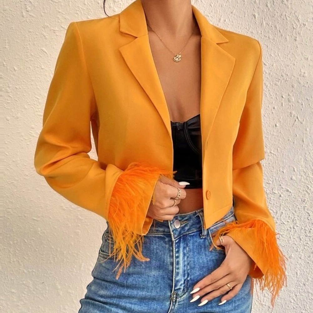 Orange Blazer Size: S